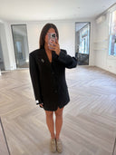 Remade oversized blazer striped anthracite #10:10