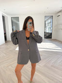 Remade oversized blazer grey #60:60