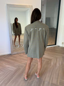 Remade oversized blazer pied de poule green/beige #50:50