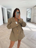 Remade oversized blazer mocha #88:88