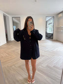 Remade oversized blazer striped navy #22:22