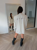 Remade oversized blazer pied de poule light grey #09:09