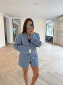 Remade oversized blazer denim blue #77:77