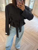 Remade oversized blazer tartan anthracite/brown #22:22
