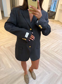 Remade oversized blazer mini pied de poule anthracite #18:18