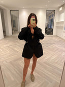 Remade oversized blazer striped black #10:10