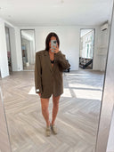 Remade oversized blazer tartan brown #31:31