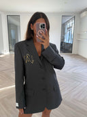 Remade oversized blazer grey #88:88