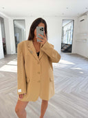 Remade oversized blazer custard yellow #02:02