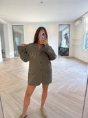 Remade oversized blazer taupe/brown #96:96
