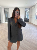 Remade oversized blazer grey #88:88