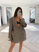 Remade oversized blazer brown