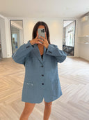 Remade oversized blazer blue #49:49