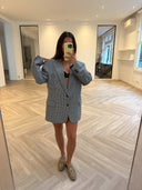 Remade oversized blazer pied de poule blue/green #51:51