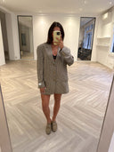Remade oversized blazer mini checks beige/blue/green/bordeaux #65:65