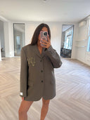 Remade oversized blazer taupe/brown #96:96