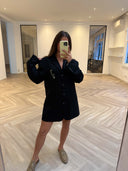 Remade oversized blazer black wool #09:09