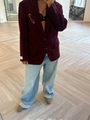 Remade oversized blazer burgundy #84:84