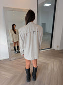 Remade oversized blazer pied de poule light grey #09:09