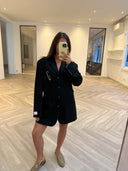 Remade oversized blazer black wool #09:09