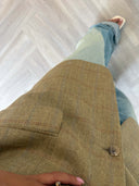 Remade oversized blazer tartan beige #58:58