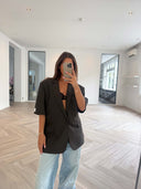 Remade oversized blazer brown #55:55