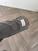 Remade oversized blazer tartan black/white/blue #40:40