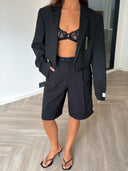 Remade oversized bermuda black #33:33