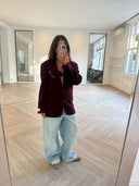 Remade oversized blazer burgundy #84:84