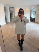 Remade oversized blazer pied de poule light grey #09:09