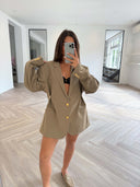 Remade oversized blazer mocha #88:88