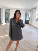 Remade oversized blazer grey #88:88