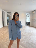Remade oversized blazer denim blue #77:77