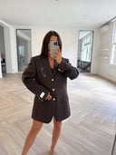 Remade oversized blazer brown #85:85