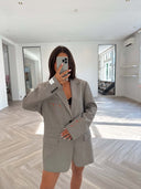 Remade oversized blazer taupe #66:66