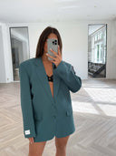 Remade oversized blazer petrol green #62:62