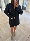 Remade oversized blazer striped navy #44:44