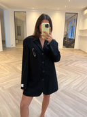 Remade oversized blazer black wool #09:09