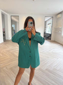 Remade oversized blazer green #50:50