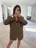 Remade oversized blazer tartan brown #31:31