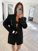 Remade oversized blazer striped black #11:11