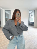 Remade oversized blazer grey/blue #18:18