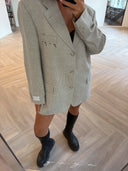 Remade oversized blazer pied de poule light grey #09:09
