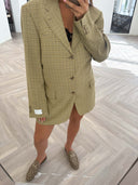 Remade oversized blazer pied de poule beige/yellow #61:61