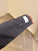 Remade oversized blazer tartan grey #40:40