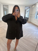 Remade oversized blazer tartan brown #02:02