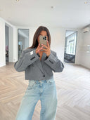 Remade oversized blazer grey/blue #18:18