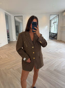 Remade oversized blazer brown #87:87