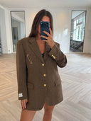 Remade oversized blazer brown #87:87