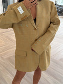 Remade oversized blazer tartan beige #71:71